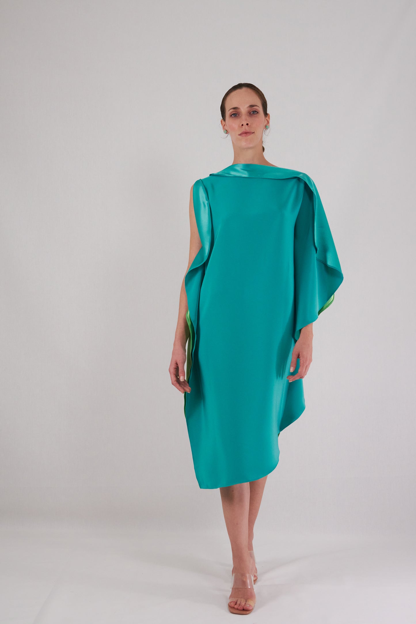 Vestido RENNES reversible azul-verde