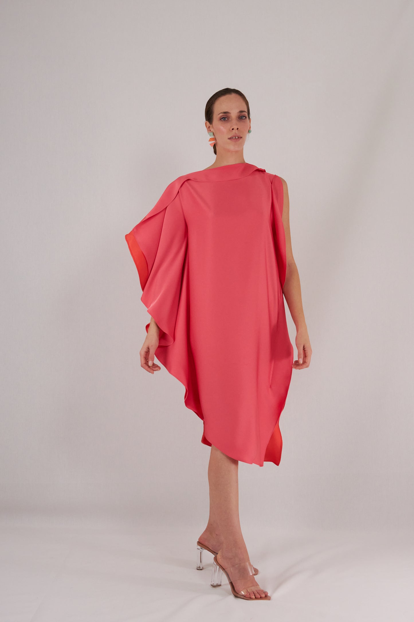 Vestido RENNES reversible naranja-coral