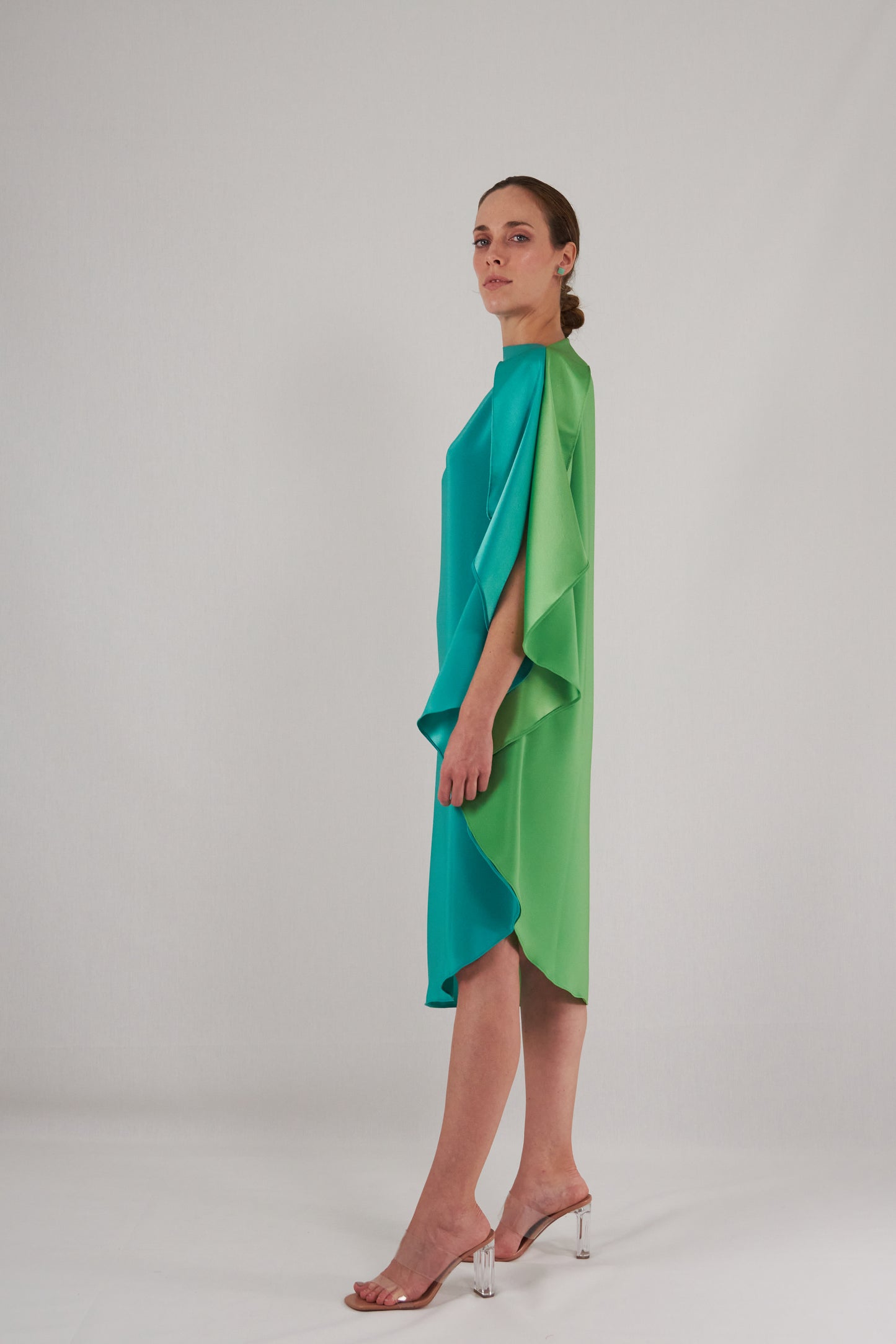 Vestido RENNES reversible azul-verde