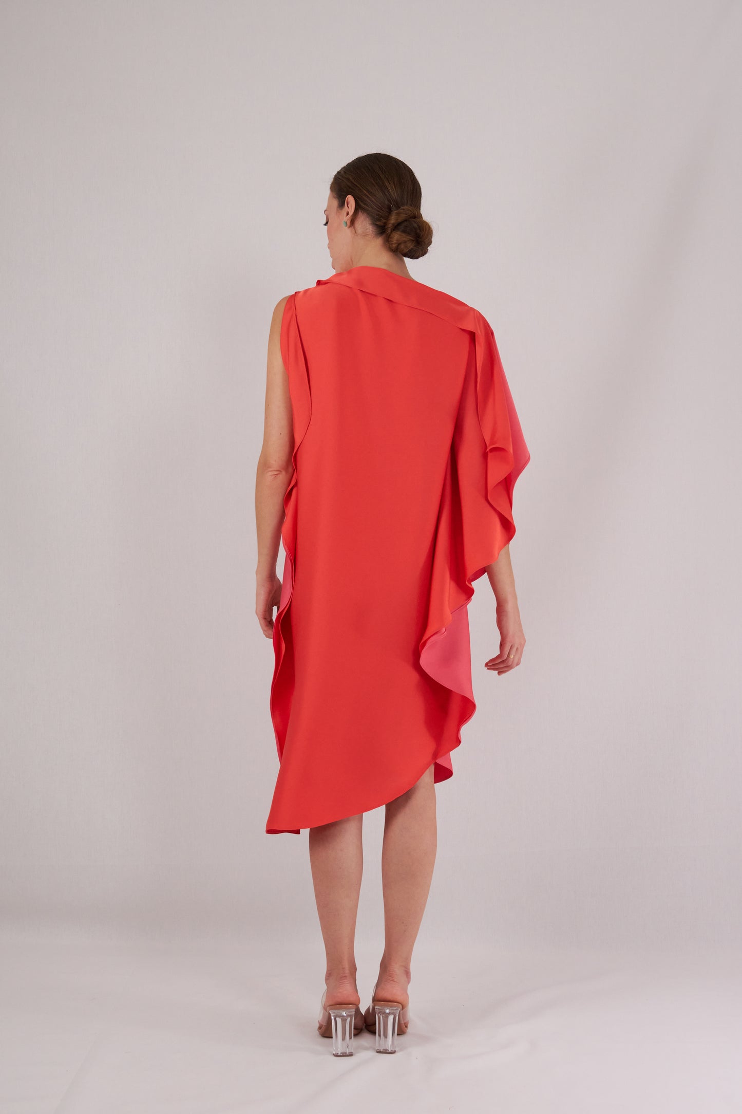 Vestido RENNES reversible naranja-coral